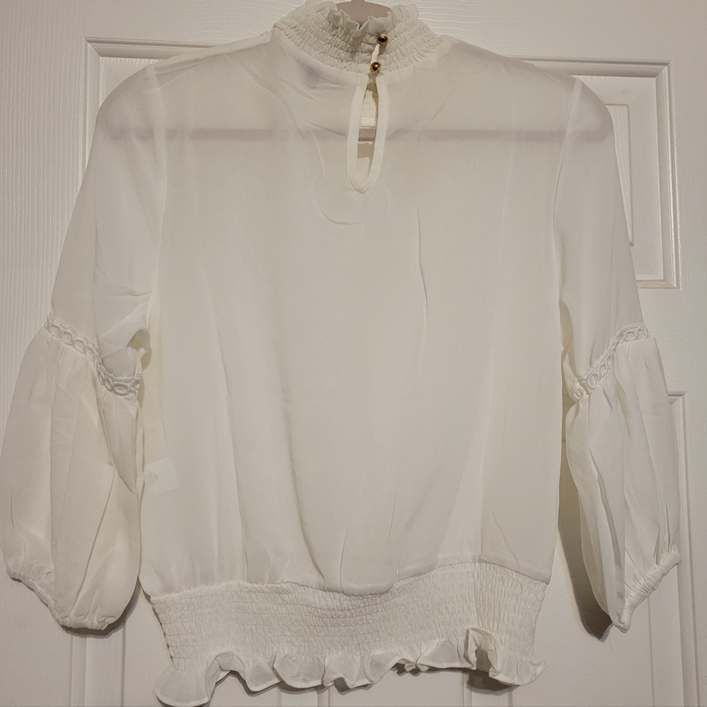 Ivory TurtleNeck Detailed Top - Picture 7 of 7